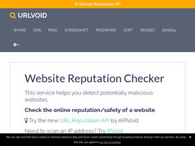 🔍 URLVoid – فحص سمعة المواقع الإلكترونية قبل زيارتها